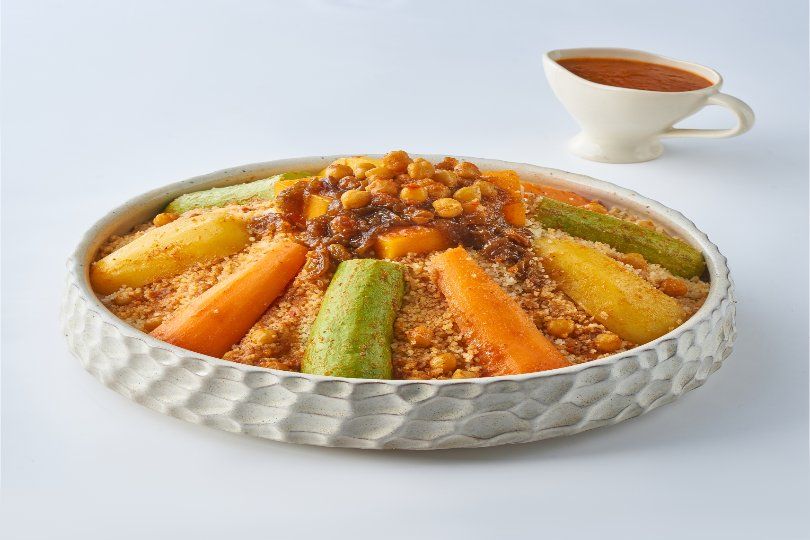 Couscous vegetables with Tfaya