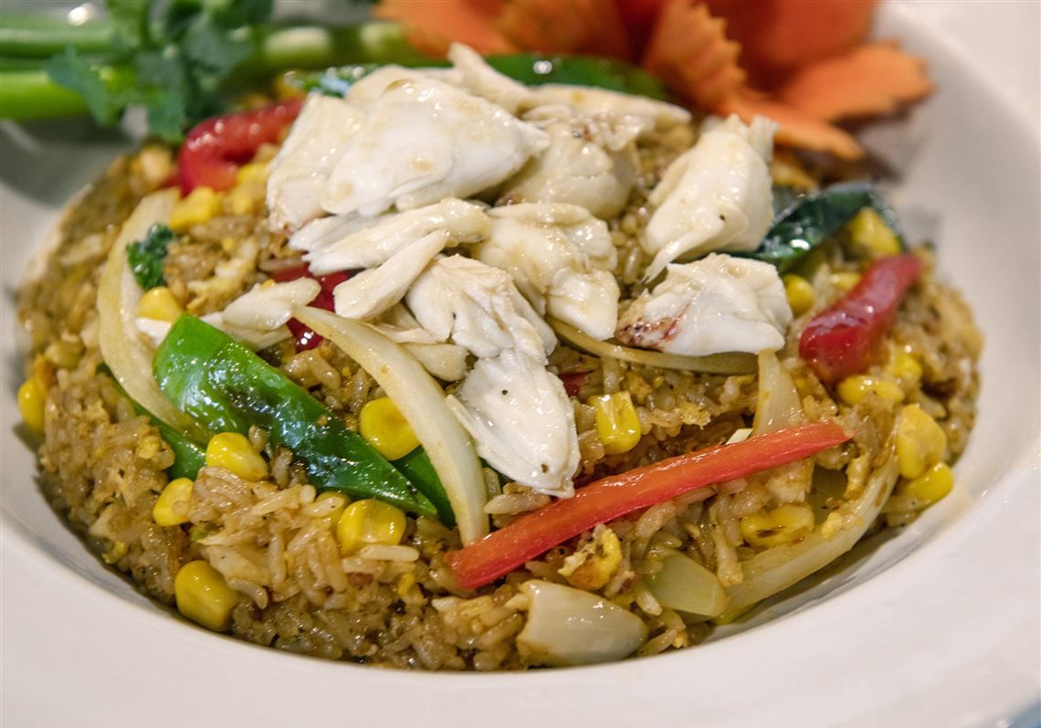 Crab with spiced rice