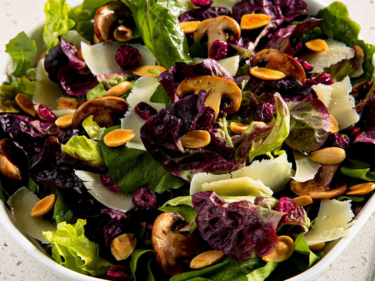 Rucola Mushroom Cranberries Salad