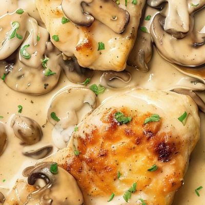 Cream Chicken with Mushroom Meal
