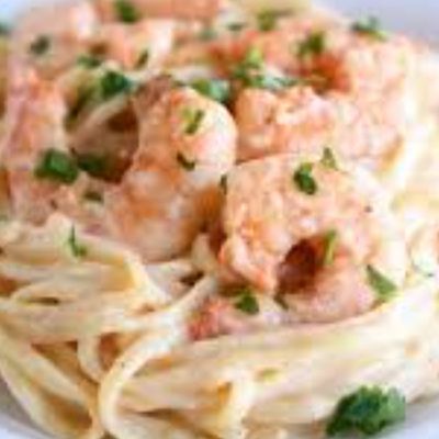 Medium creamy shrimp noodles