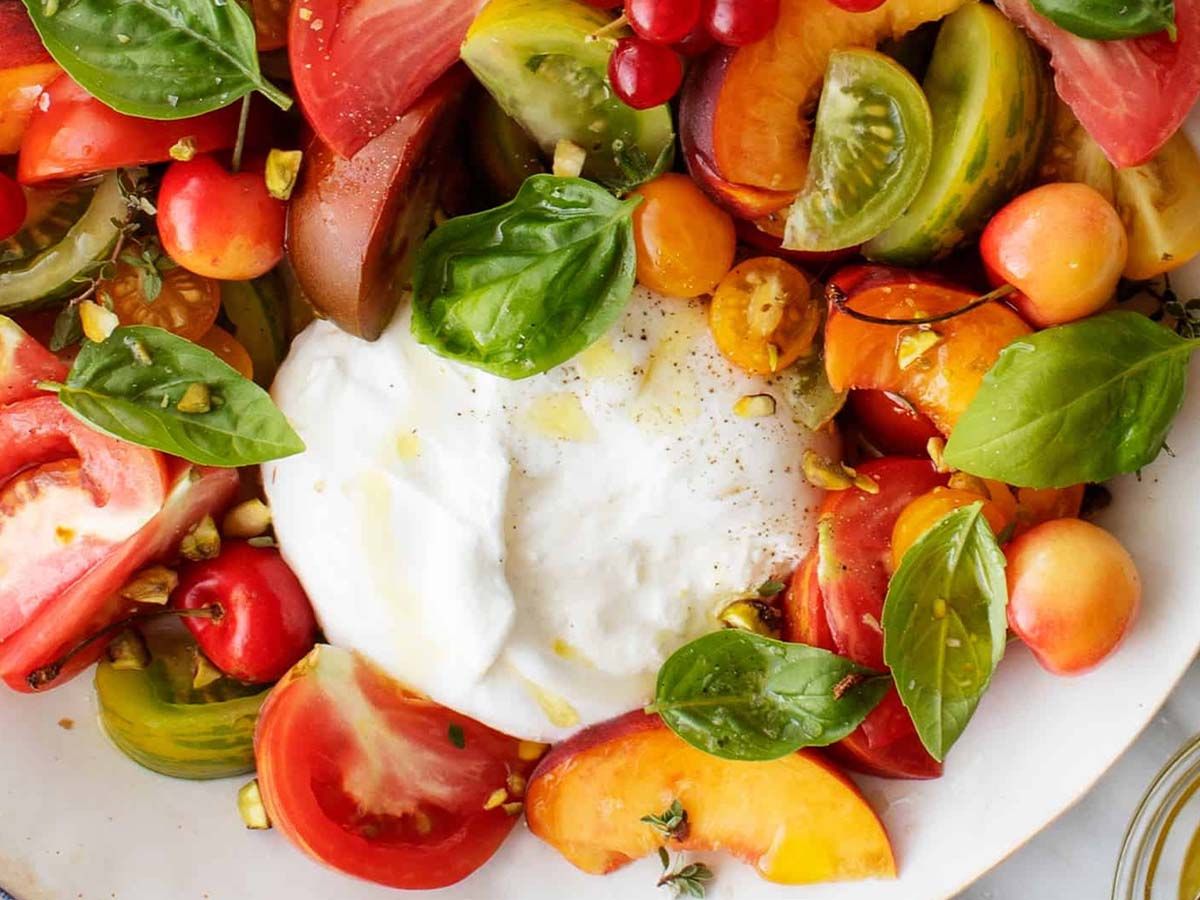Creamy burrata cheese