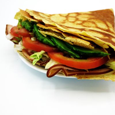 Sausage And Salami Crepe