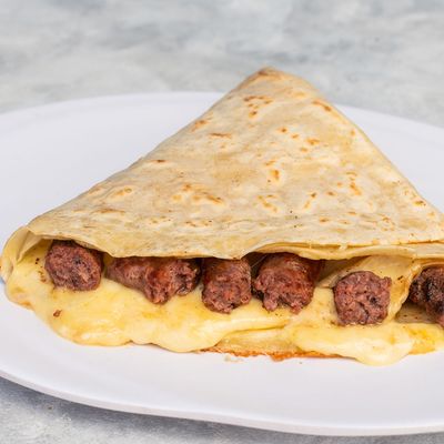 Sausage And Pastrami Crepe