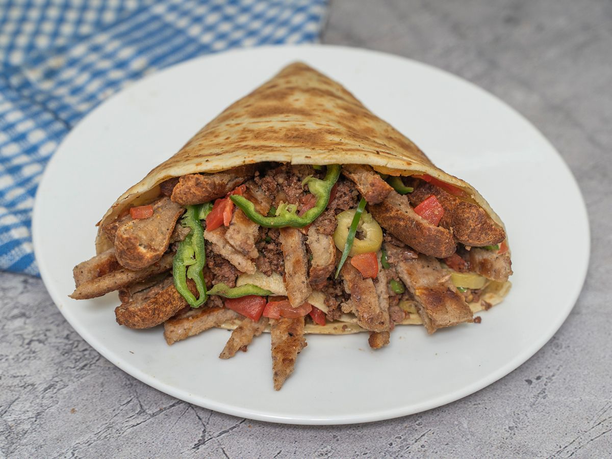 Minced meat crepe