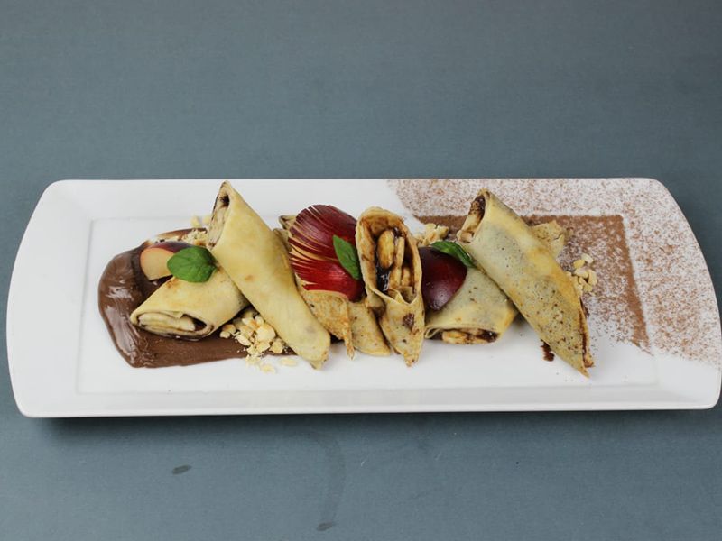 Banana With Nutella Chocolate Crepe