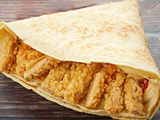 Crispy Chicken With Cheddar Sauce Crepe