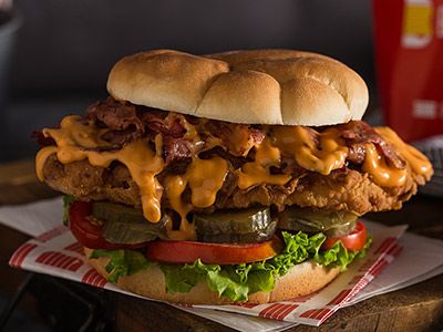 Crispy Bacon Chicken Burger Sandwich