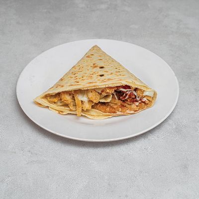Fresh fried chicken crepe