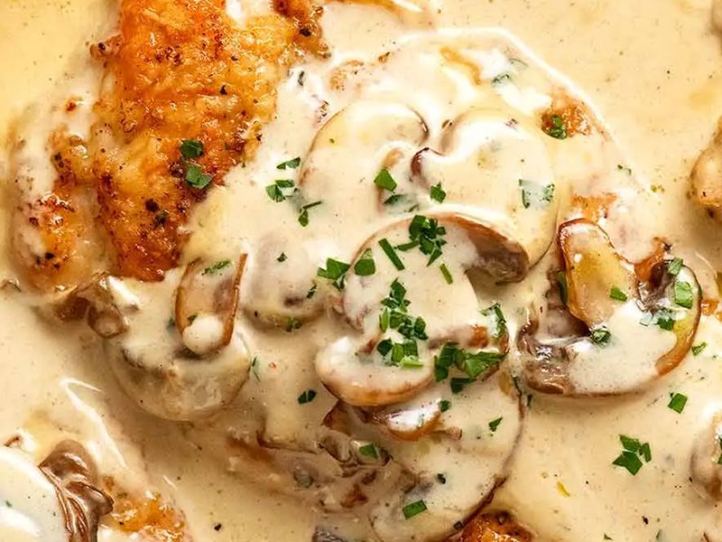 Crispy chicken mushroom