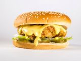 Crispy Chicken With Melted Cheese Sandwich