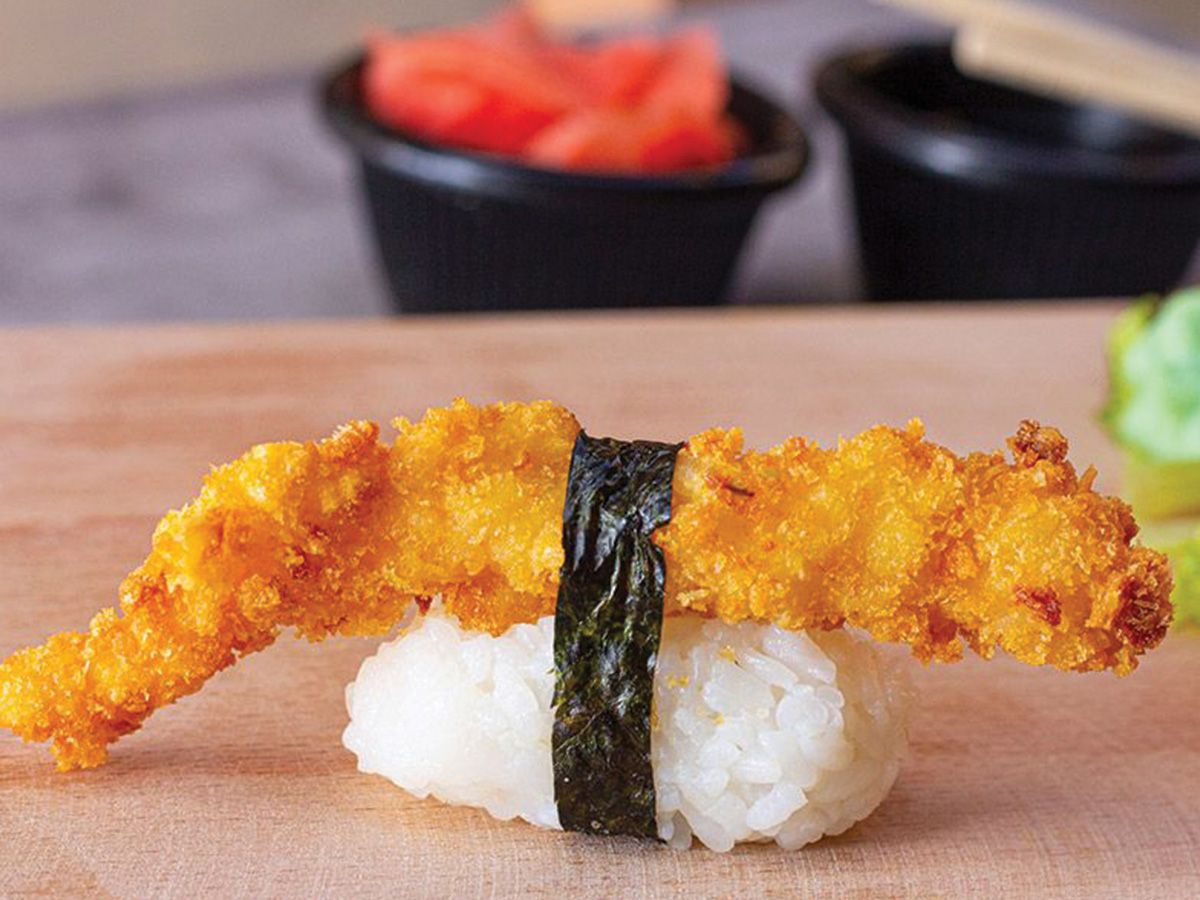 Crispy rice shrimp Nigiri
