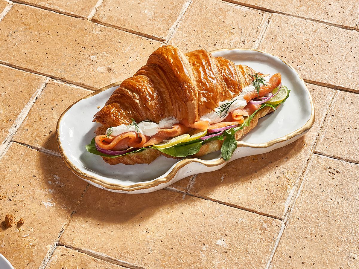 Smoked Salmon Croissant Sandwich