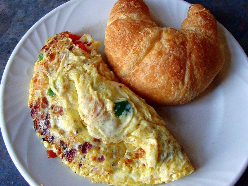 Omelette With Cheese Croissant