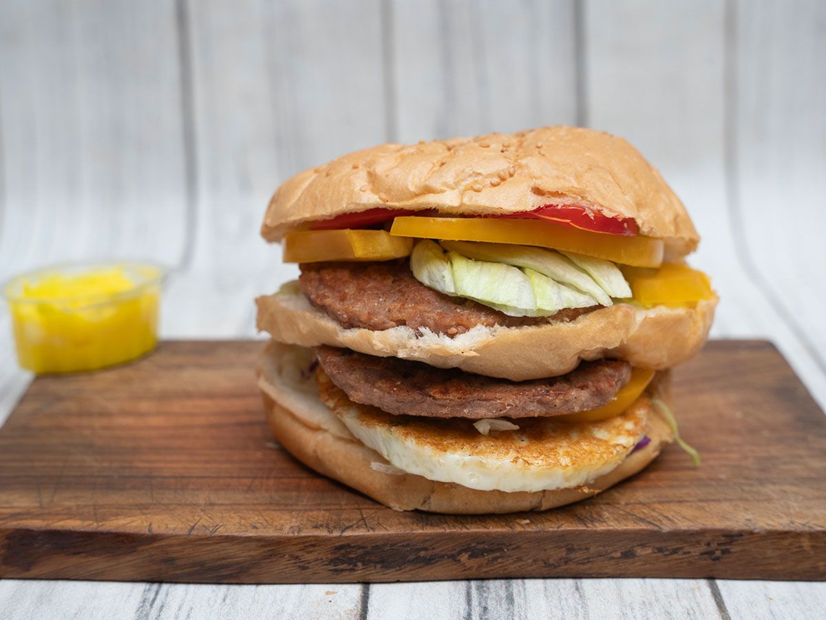 Double egg burger