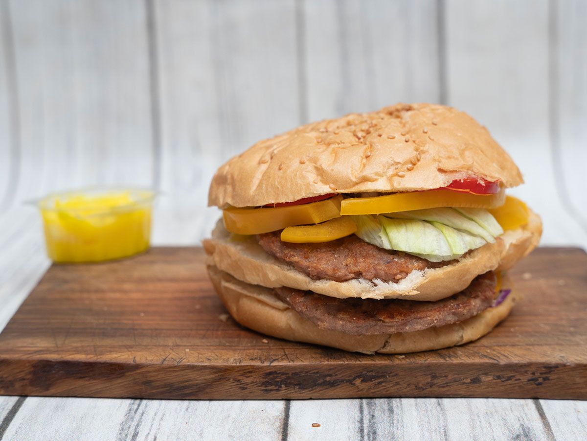Double plain burger
