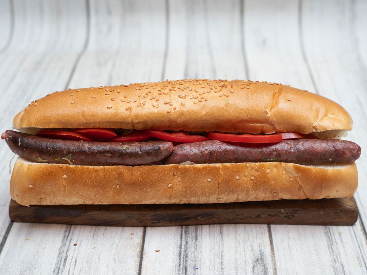 Baladi sausage sandwich