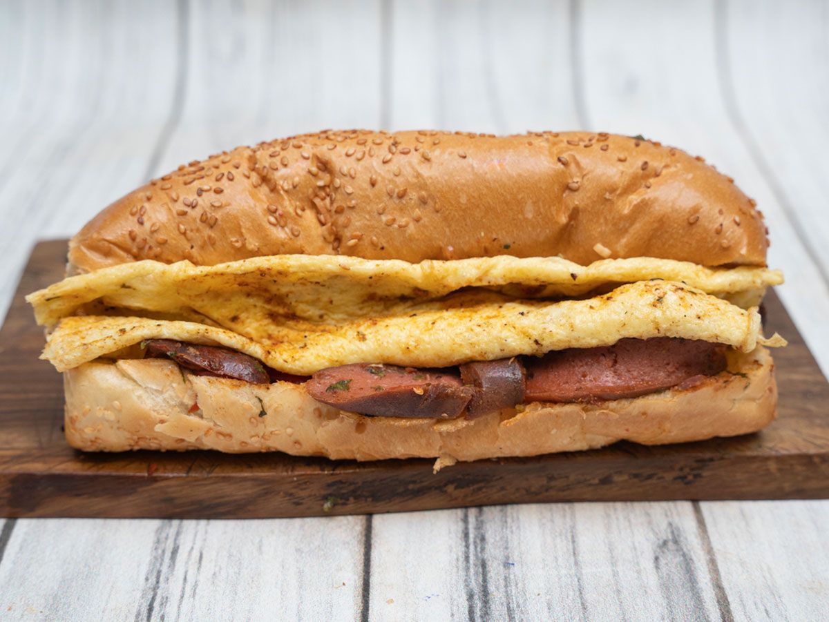 Spanish bikini hot dog