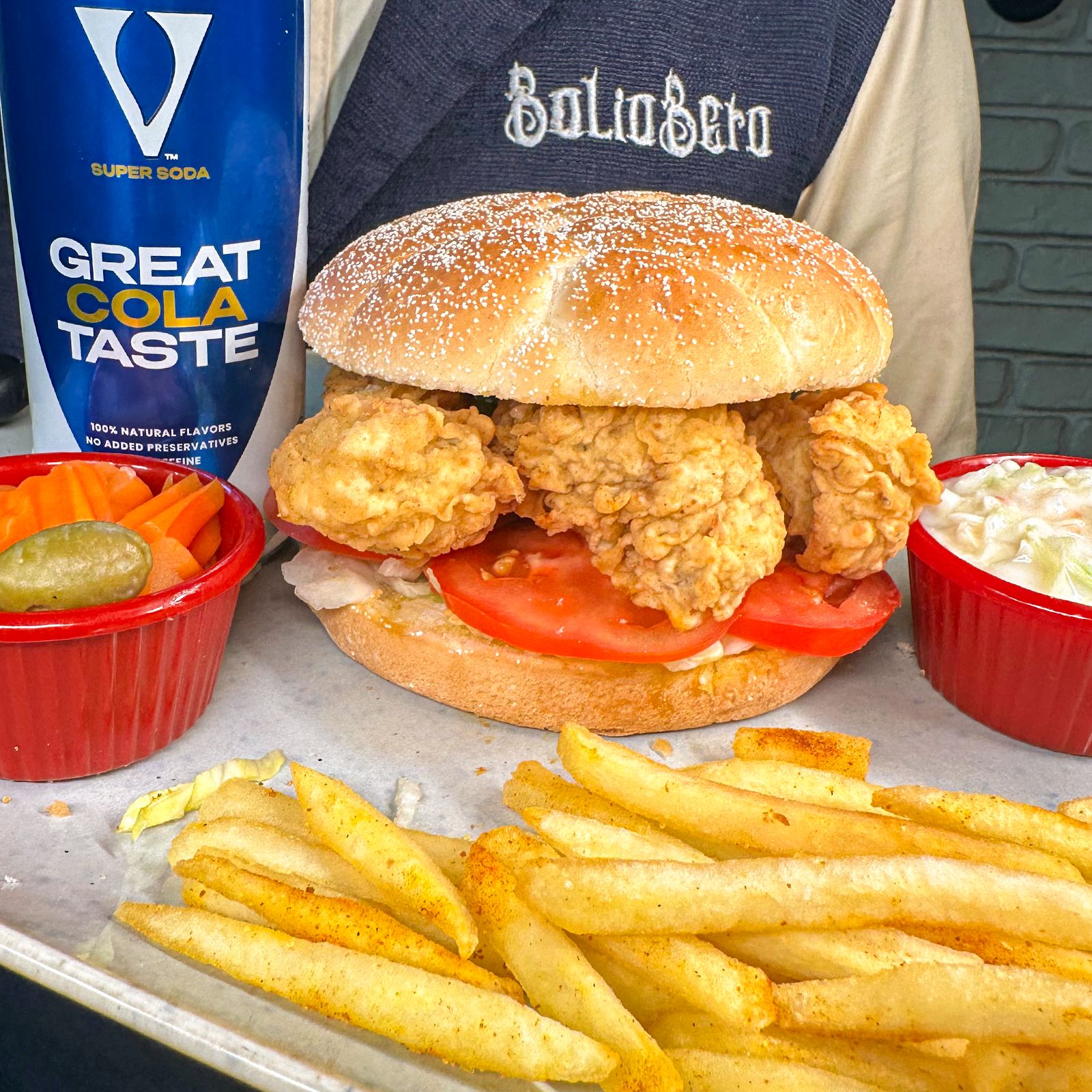 Crunchy chicken burger