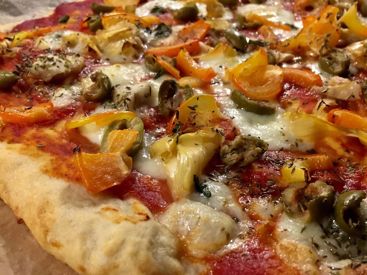 Crunchy pizza