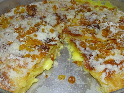 Custard With Nuts And Sugar Pie