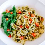 Almond pesto pasta