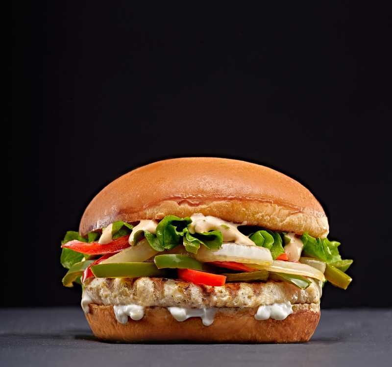 Grilled Chicken Fajita Burger