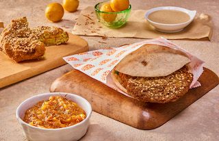 Falafel with Pickled Lemon Sandwich