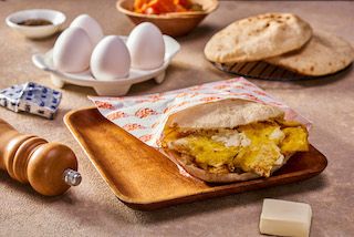 Omelette with Kiri Cheese Sandwich
