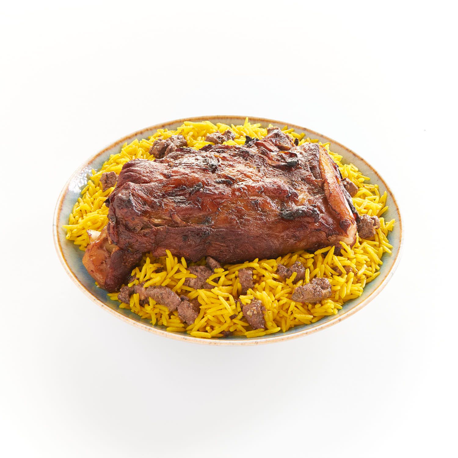 Lamb Shoulder With Khalta Rice