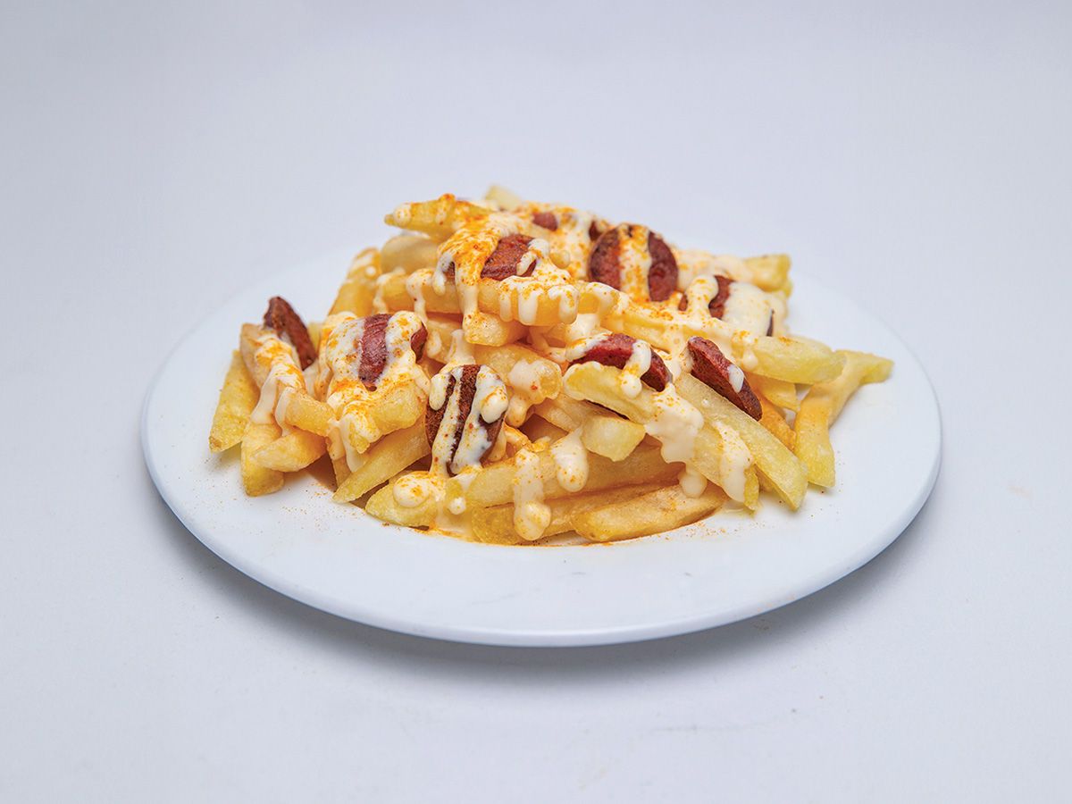 Hot Dog Cheddar Fries
