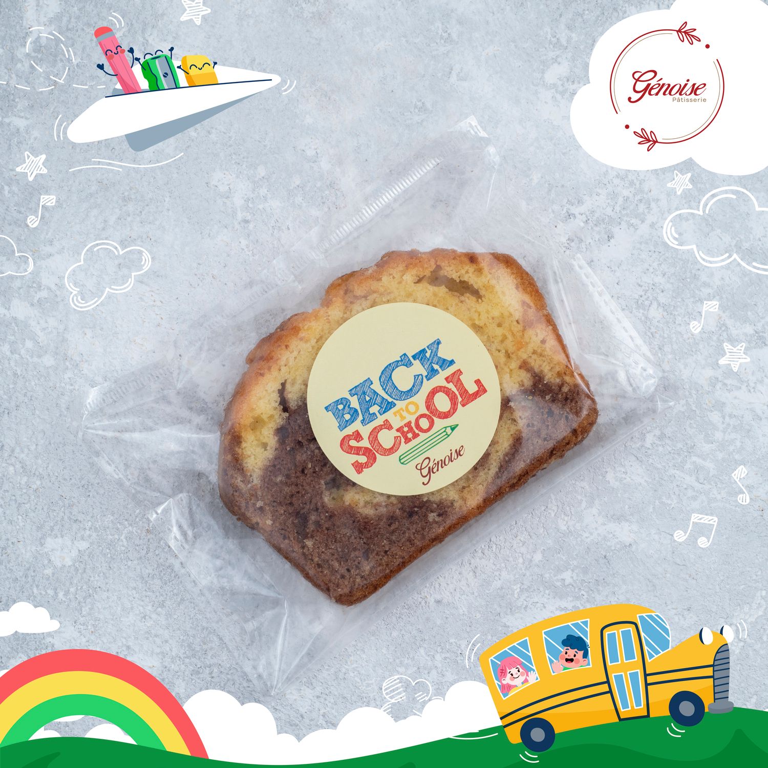 Slice English Cake Marble