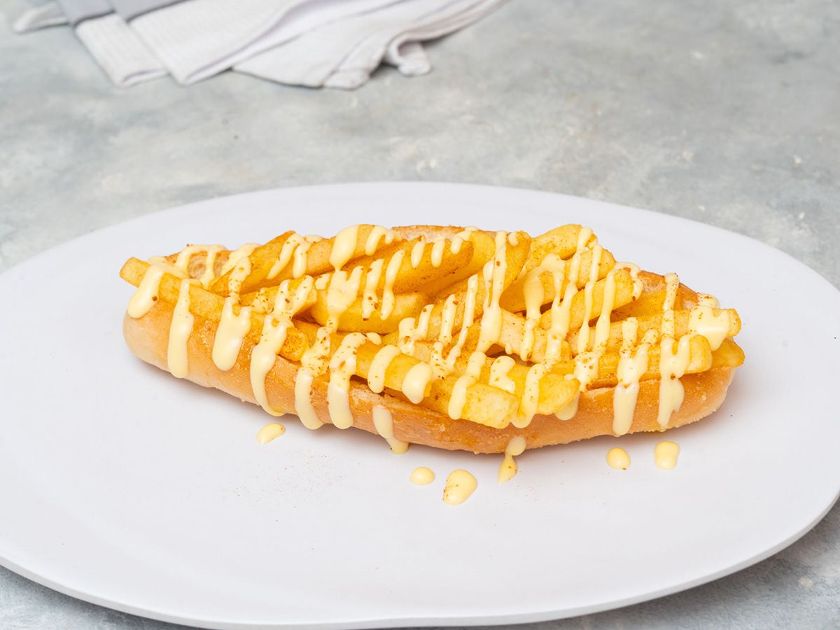 Packet of potatoes sandwich