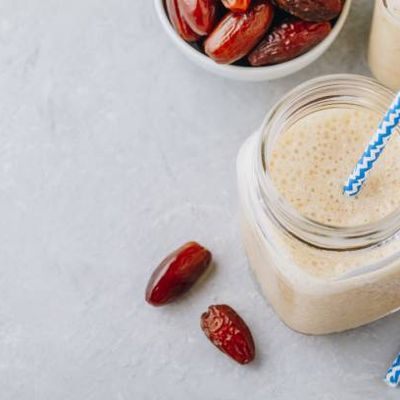 family Fresh date juice with milk