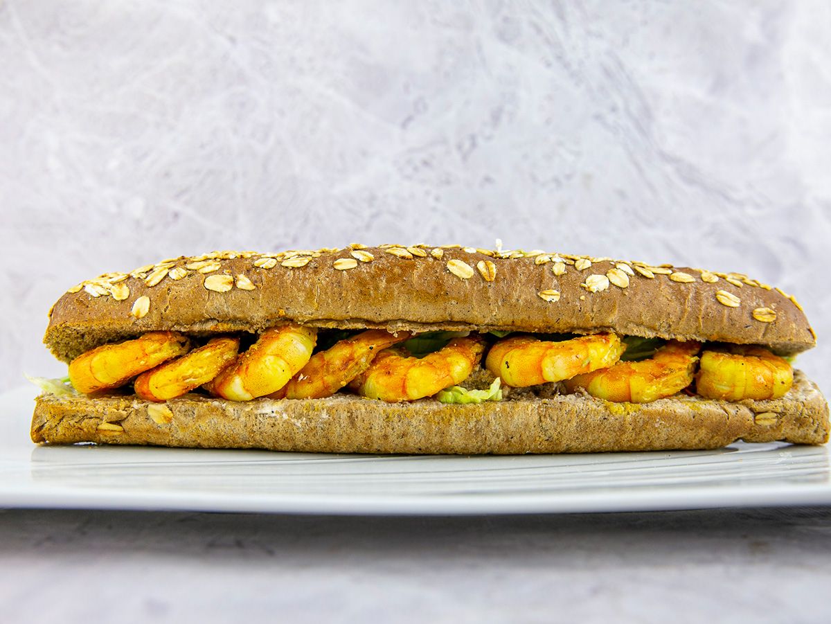 Shrimp Sandwich On The Grill