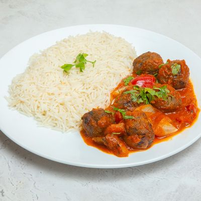 Dawood Basha Kofta With White Basmati Rice