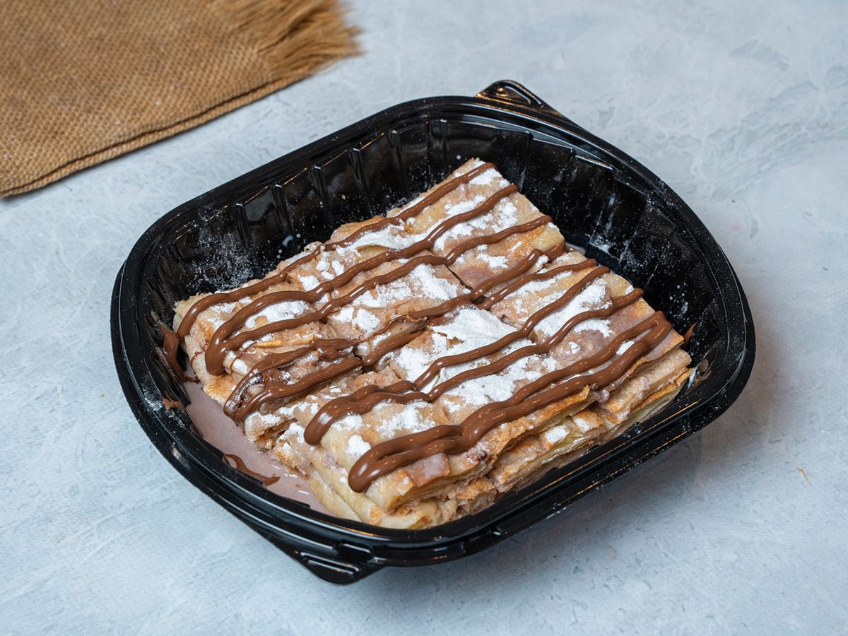 Boghasha With Chocolate, Honey And Qeshta