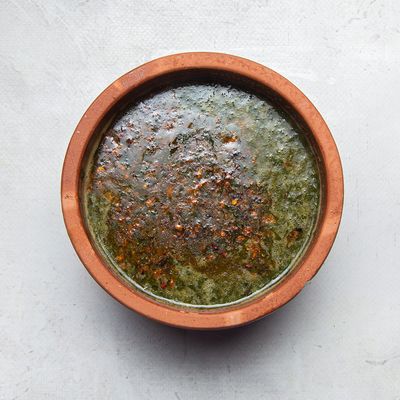Molokhia with Shrimp