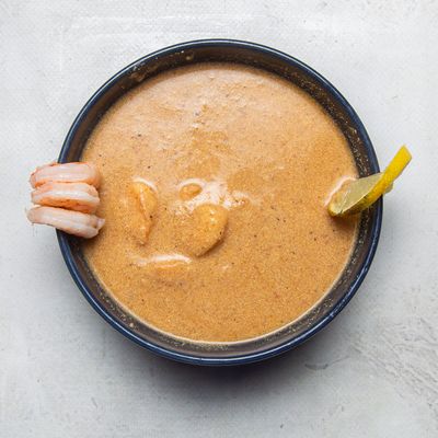 Shrimp soup with roe