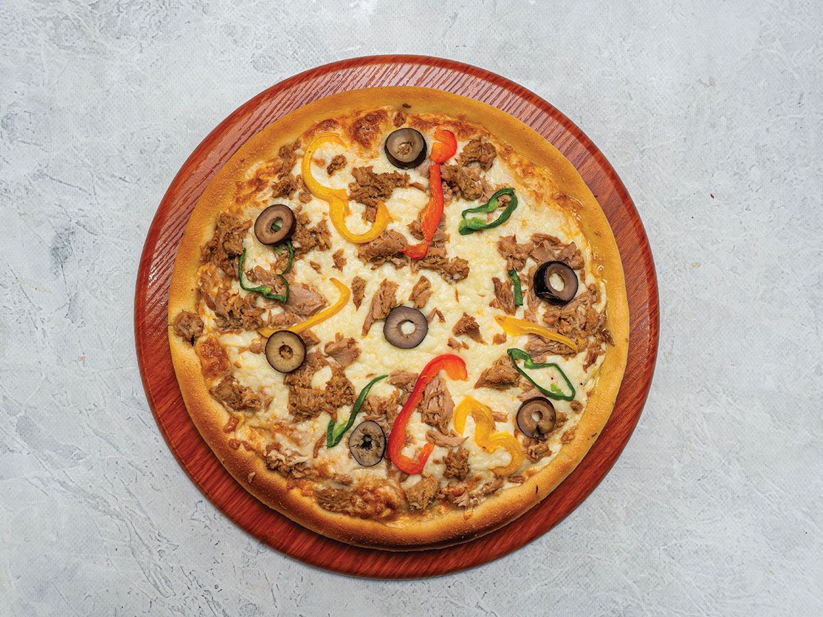 Tuna Stuffed Crust Pizza