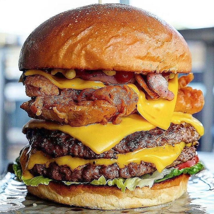 Double Beef Bacon Cheese Burger Sandwich
