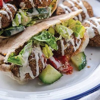 Double Bread Falafel Sandwich