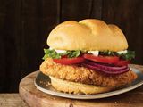 Double Chicken Hat Burger