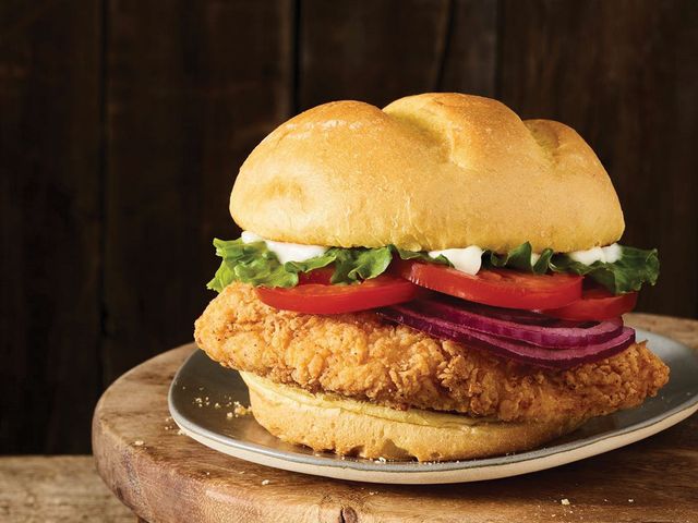 Double Chicken Hat Burger