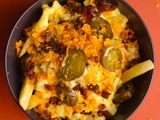 Dynamite Fries With Cheddar Cheese, Meat And Jalapeno