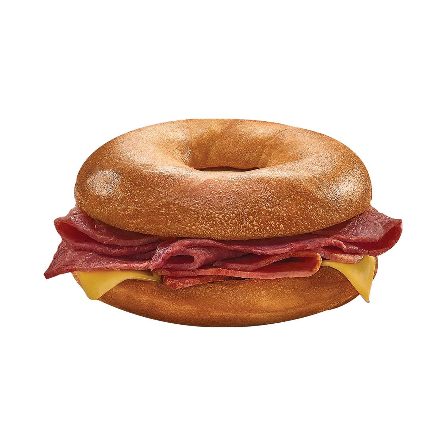 Brown Beef Bacon N' Cheese Bagel