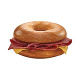Brown Beef Bacon N' Cheese Bagel