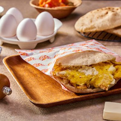 Omelette with Kiri Cheese Sandwich