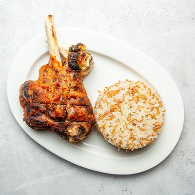 طبق رز مع ساق خروف
