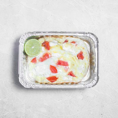 Egg packet with white cheese